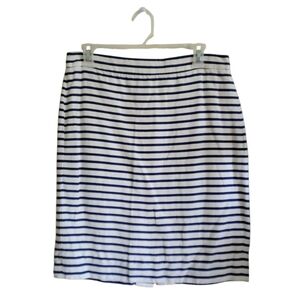 J Crew Striped Linen Blend Pencil Skirt